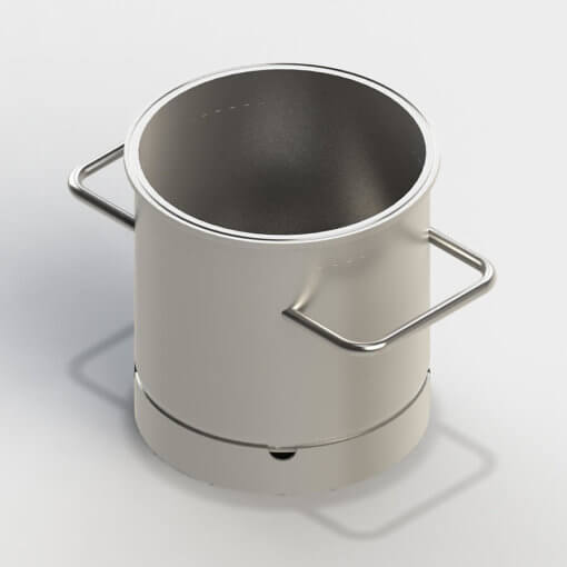Small sterile vessel, standard, with side handles